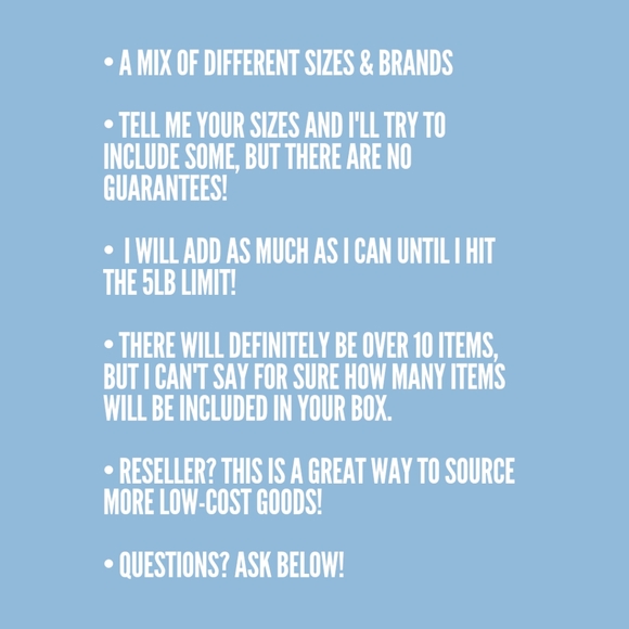 RANDOM 5LB MYSTERY CLOTHING BOX - Picture 2 of 2